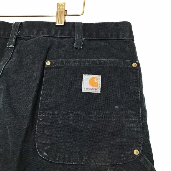 Vintage Carhartt B01 BLK 38x32 Double Knee Pants